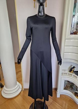 Jil sander  чёрное платье макси