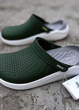Мужские кроксы сабо crocs literide clog army crocs literide clog