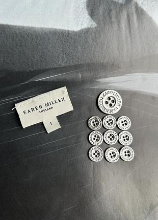 Ґудзики karen millen england срібні металеві сорочкові