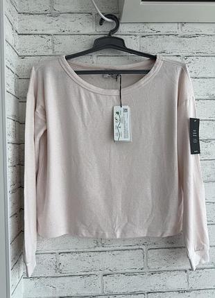 Стильна легка повсякденна кофта пудрова кофтинка