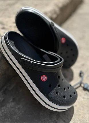 Мужские кроксы сабо crocs crocband clog black черные crocs crocband clog black