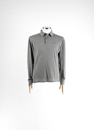 Hackett london чоловіче бавовняне slim поло з довгим рукавом та логотипом