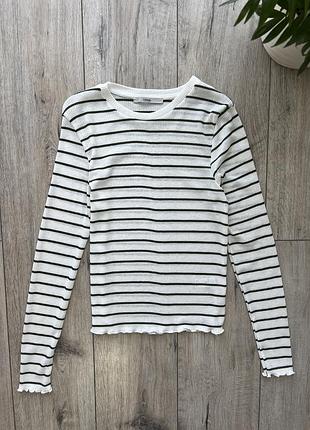 Напівпрозорий лонгслів в смужку