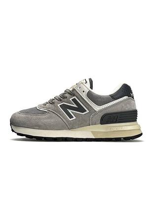 👟 жіночі кросівки new balance 574 grey white lime 👟