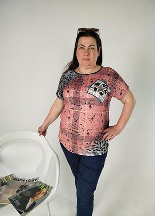 Стильные турецкие женские футболки ткань масло-холод