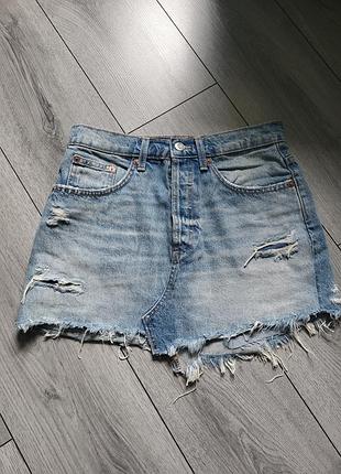 Джинсова юбка zara