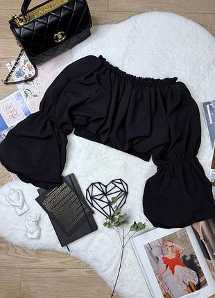 Топ шифон, об'ємні рукава, блуза, блузка