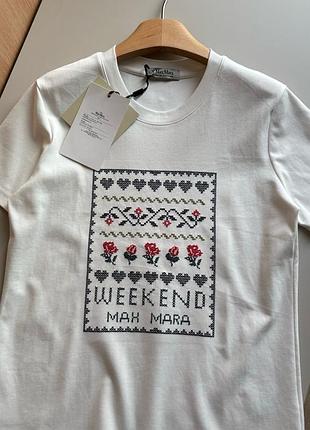 Футболка бавовняна хлопковая майка max mara брендова жіноча літня