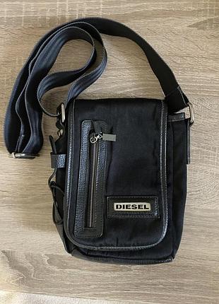 Якісна чоловіча сумка через плече, месенджер  diesel