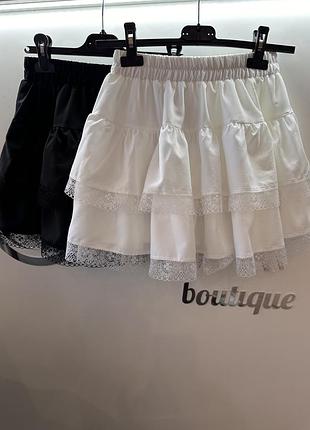У наявності! новинка спідниця з шортиками колір білий чорний розмір oversize(до 48) ціна🏷️650 грн 👇👇
