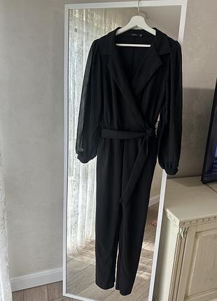 Жіночий чорний комбінезон розмір л-хл