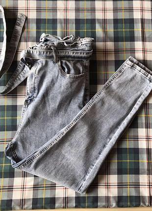 Женские джинсы boohoo на высокой посадке размер 52-52.