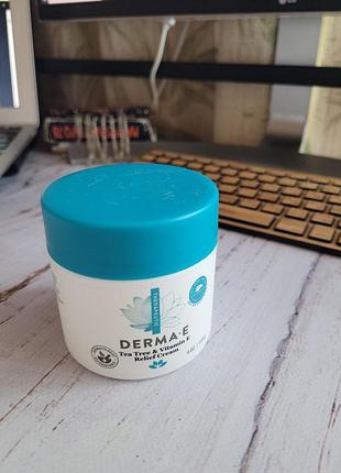 Крем для обличчя derma-e з вітаміном е та олією чайного дерева
