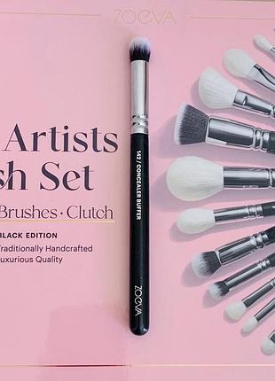 Кисть для консилера zoeva 142  concealer buffer brush plum  (с набора) оригинал!