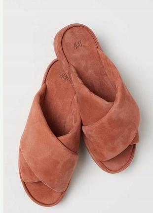 Замшевые шлепанцы h&amp;m