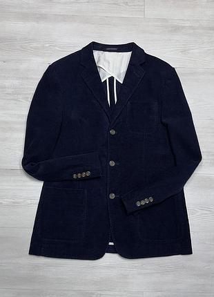 Asos брендовый темно-синий вельветовый мужской блейзер жакет пиджак кэжуал оригинал