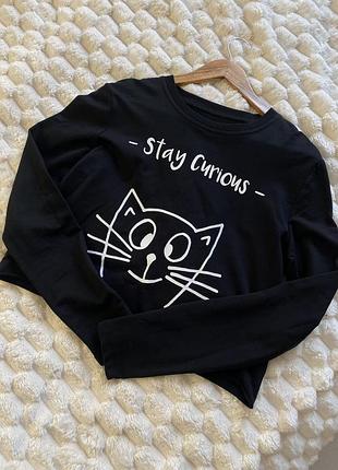 Укорочений светр з котиком🐱