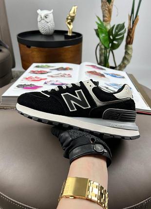 Жіночі кросівки new balance x stone island black white