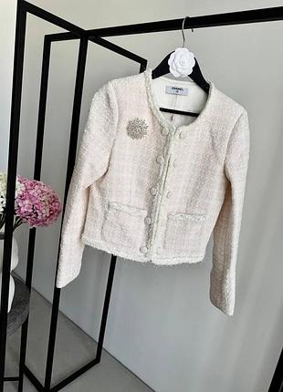 Брендовый твидовый жакет премиум качества