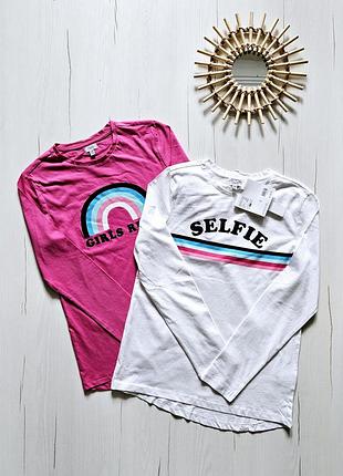 Лонгслив подростковый 158-164см, 13-14роков, реглан для девочки, ovs, футболка с длинным рукавом