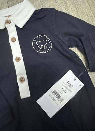 Поло з довгим рукавом на малюка 6/9 міс від george