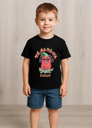 Футболка чёрная детская edison