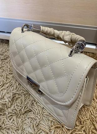 Стильна кремова сумка