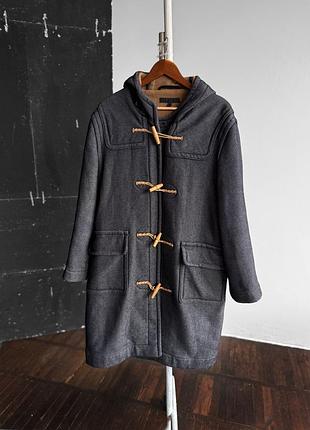 Allsaints чоловіче, оригінальне, високоякісне, шерстяне пальто з капюшоном