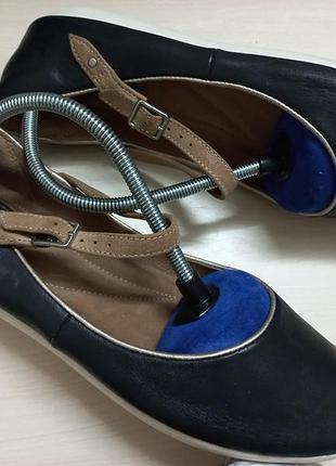 Туфли мокасины кожа весна-осень жен. 40р.clarks индии