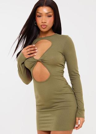 Сукня міні облягаюча з довгим рукавом prettylittlething
