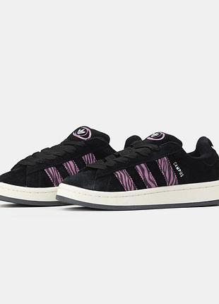 Кросівки adidas campus black pink