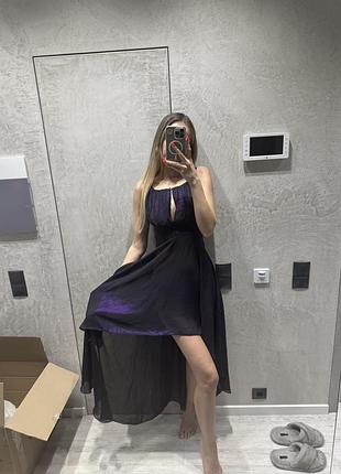 Сукня с фіолетовим відливом напівпрозора