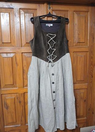 Платье- сарафан,баварский винтажный, фирменный, батал.