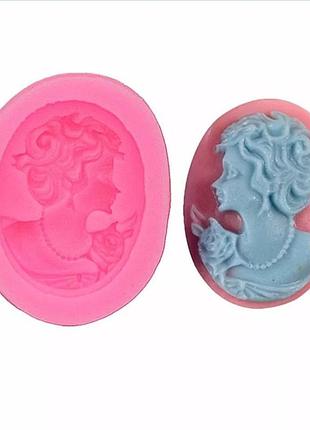 Силіконовий молд камея для мастики/ шоколаду / творчості 4 *3.2 * 1 см