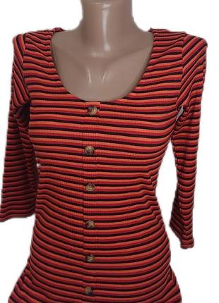 Акция 1 + 1 = 3 красивая кофта в рубчик peacocks 31 % выскоза трикотаж