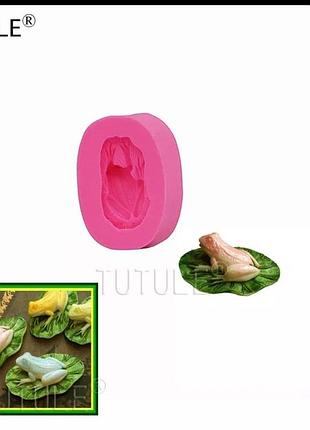 Силіконовий молд жабка/ жаба  для мастики/ шоколаду / творчості 2.3 *3.1 * 1.3 см