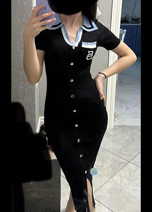 Сукня трикотаж рубчик жіноча