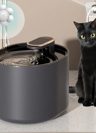 Автоматична напувалка для тварин 3л фонтан для котів та собак pet water dispenser ukc зі змінним фільтром