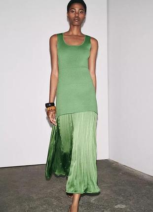 Комбинированное трикотажное платье со складками