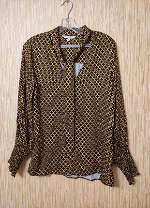 Блуза с длинным рукавом вискоза на р.48/uk12