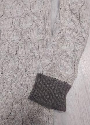 Теплый удлиненный свитер 5