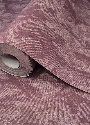 Обои виниловые 10 × 0.53 м 6581-10, розовые с узором для спальни, гостиной, зала, прихожей