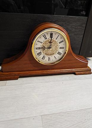 Дерев'яние камінний годинник napoleon seiko отделка из дуба westminster