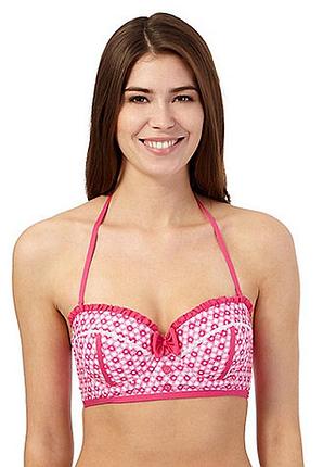 Роздільний купальник, ретро пін ап, floozie by frost french pink hearts, 75d, 70e