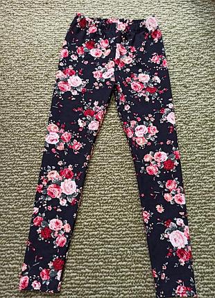 Лосіни ,легінси , лосіни у квітковий принт