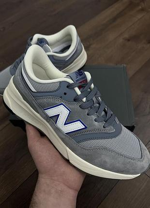 Кросівки чоловічі new balance 997r сірі замш на шнурівці, мужские кроси