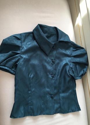 Зеленая блузка блузка zara bershka h&m