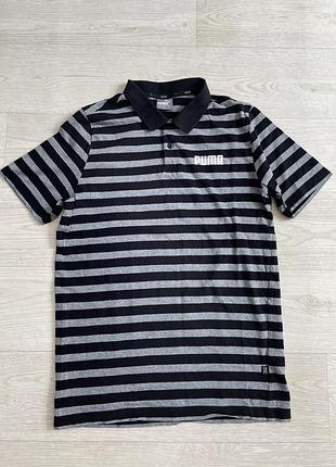 Футболка смугаста, у смужку чоловіча з коміром