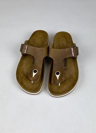 В’єтнамки / шльопанці birkenstock шкіряні оригінал коричневі чоловічі розмір 42