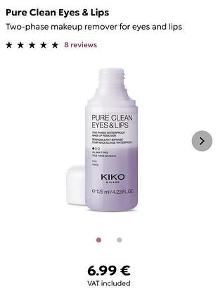 Kiko pure clean eyes & lips міні двофазна рідина для зняття макіяжу з очей губ 50 мл bioderma